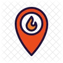 Fire Location Fire Place Emergency Icon