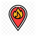 Location Forest Fire Icon