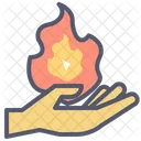 Fire Magic Fire Hand Icon