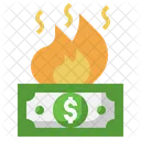 Fire Money Burning Fire Icône