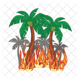 Fire palm trees  Icon