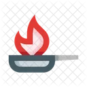 Pan Fire Frying Icon