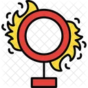 Fire Ring Circus Line Icon