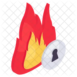 Fire Security  Icon