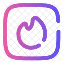 Fire Square  Icon