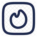 Fire Square Light Fire Icon