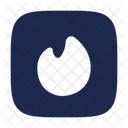 Fire Square Light Fire Icon