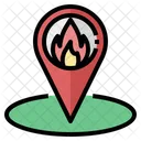 Fire Station Firefighter Map Locator Icon