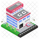 Fire Station Fire Department Architecture Icon