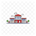 Fire Station Fire Architecture Icon