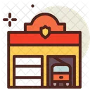 Fire Station Fire Emergency Icon