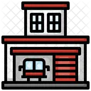 Fire Station Firemen Emergencies Icon