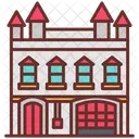 Fire Station Rescue Fire Department Icon