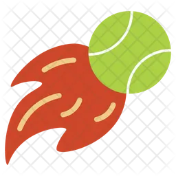Fire Tennis Ball  Icon