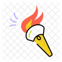 Fire Torch Ancient Torch Mediaeval Torch Icon
