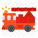 Fire Truck Firefighter Car Ladder Icon