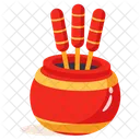 Firecrackers Pot Chinese Icon