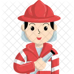 Firefighte bring a hose  Icon