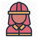 Firefighter Fireman Security Icon