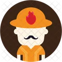 Firefighter Man Avatar Icon