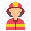 Firefighter Woman Avatar Icon