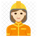 Firefighter Woman Occupation Female Fireman Icon