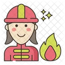 Firefighter Professions Woman Woman Icon