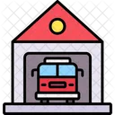 Firefighter Building Department Icon