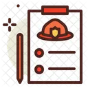 Firefighter Form Fire Drill Fire Paper Icon
