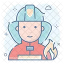 Firefighter Rescuer Fireman Icon