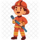 Firefighter Child Hose Icon