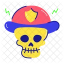 Firefighter Skull Firefighter Hat Hard Cap Icon
