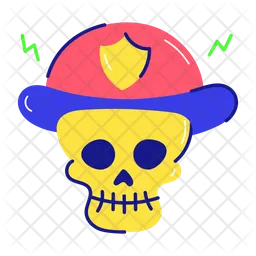 Firefighter Skull  Icon