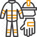 Firefighter Uniform Fire Department Uniform Safety Gear 아이콘