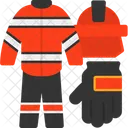 Firefighter Uniform Fire Department Uniform Safety Gear 아이콘