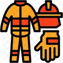 Firefighter Uniform Fire Department Uniform Safety Gear 아이콘