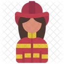 Firefighter Woman  Icon