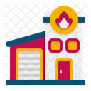 Firehouse Fire Winter Icon