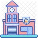 Firehouse Fire Winter Icon