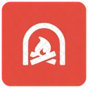 Fireplace Fire Wood Icon