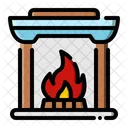 Fireplace Christmas Winter Icon
