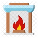 Fireplace Christmas Winter Icon