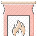 Fireplace Awesome Lineal Color Icon Icon