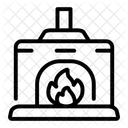 Fireplace Winter Fire Burn Home Living Room Place Icon