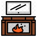 Fireplace Fake Livingroom Icon