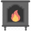 Fireplace Electric Burning Icon