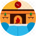 Fireplace Wooden Cabin Icon