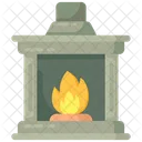 Fireplace Home Hearth Burning Fireplace Icon