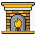 Fireplace Inglenook Firelamp Icon