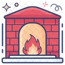 Fireplace Centrally Heated Firelamp Icon